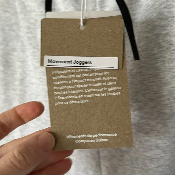 NWT On cloud womens XL movement joggers gray black stripe running - Picture 4 of 8